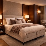 Elektrische boxspringcombinatie, M-Ray, Sense Exclusief, Beige